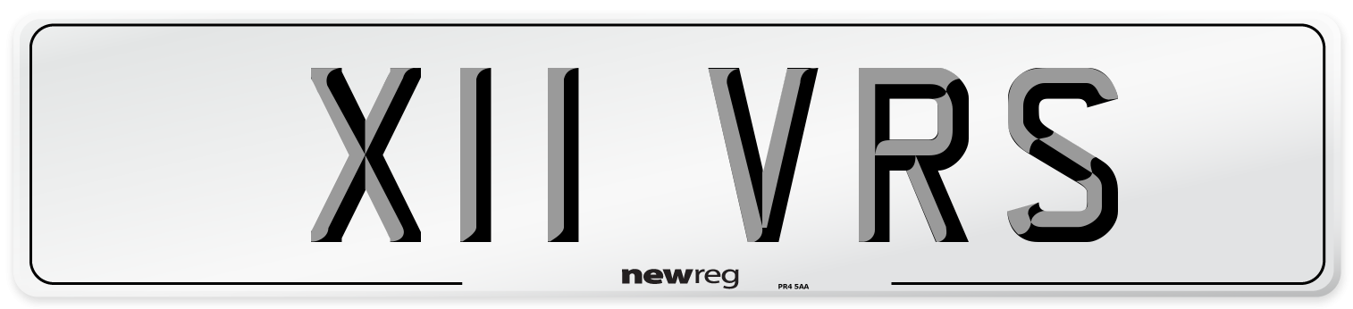 X11 VRS Number Plate from New Reg